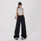 Vintage Loose Broad Leg Pants Summer Thin Suit Sleek Pants With Thin Casual Trousers Women & Trousers Fashion