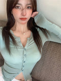 Hottie Pure Sex Slim Long-Sleeved T-Shirt Girl Summer Design Sunscreen Cardigan Thin Short Top