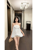 French Temperament New Pure Sexual Sexy Three-Dimensional Flower Design Bras Hanging Neck Vest Sweet Slings Women