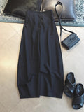 The Original Quality Closes Your Eyes!Black High-Waisted Cocococoded-Shaped Bananal Chic Broad-Legged Trousers Women Spring And Autumn