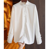 White Chinese-Style Improved Buckle Cotton Shirt Women's New Design In The Fall Of 2025