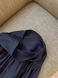 The Casher Is Recommended, A Huge Sense Of Quality!High Waist Thin-Folding Design Skirt Linen-Blend Half-Dress Skirt