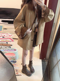 Qaqi Color Long Wind Coat Woman 2025 New Look This Year's Popular Explosion Small Korean