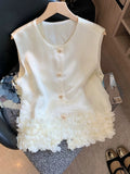 New Chinese Three-Dimensional Flowers Under The Sleeveless Top Of The Women's Summer New High-End Feeling Thin Shoulder Vest
