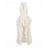 2026 High-Level Design Sense Of Small French Elegant Waist Vacation Hanging Neck Dress