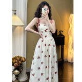 Micro Fat Mm French Fashion Sling Skirt Autumn Harvest Waist Seaside Fairy Dress