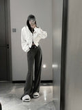 Street High-End Hooded Hoodie Women's Spring And Autumn Short-Term Thin Cash Waist Temperament Zipper Lazy Wind BF Coat