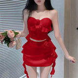 Summer Repair Lotus Leaf Side Wrapped In Pure Desire White Flowers Sleeveless Breasts Women Naked On The Back Of The Coat