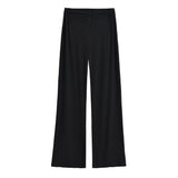 Purely Want Girl V-Shaped Waist-Hanging Feeling Modale Zip Thin Slacks Home Fitness Pants Wide Leg Trousers New