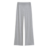 Purely Want Girl V-Shaped Waist-Hanging Feeling Modale Zip Thin Slacks Home Fitness Pants Wide Leg Trousers New