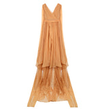 Seaside Holiday Dress Sanya Qinghai Desert White Chiffon Back Beach Dress Tail Dress Dress Dress Fairy