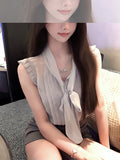 Time And Space Lovers Traveller Drifting Shirt Temperament Coat Woman's New Loose Sleeveless Shirt Design Sense