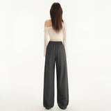 High-Grade Gray Suit Pants Women's Spring And Summer Hanging Pants 2025 New Small Straight Trousers Narrow Version Of Broad-Legged Trousers