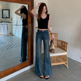 Vintage Blue Micro-Tipped Jeans Without Legs Hot Babes Feel Like Jeans Women's Trousers Plus Light Blue Trousers