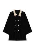 Miu Is A Thousand Gold Wind Two Double-Sided, 100 Wool Black Coat Female Senior Hair Coat Coat