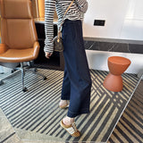 Pear Type Of Grace Pants ~! Shading Thin Nine-Point Scissors Jeans Women 2026 Autumn New Loose Broad Leggings