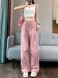 Quick-Drying Trousers Women's Summer Thin Ice Silk Straight Sunscreen Spring And Autumn Broad-Legged Paratroopers