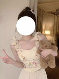 Purely Want Cartoon Print Slings Small Vest Women Summer Sweet Hottie Lace Bow Sexy Inside Cloth Wear