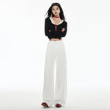 White Loose Broad Leg Pants In The Spring Of 2026 New Straight Pantyhose And Trousers & Longer Yichun