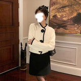 Small Fragrant White Languid Soft Glutinous New Chinese Knitted Cardigan Art Raw Milk �qœµ Sweater Coat Women Wear Autumn And Winter
