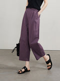 Special Counter Quality 2025 Summer New Loose Thin High Waist Commuting Nine Casual Broad-Legged Pants Balloon Pants