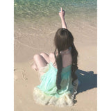 Sweet Temperament Two-Piece Suit Woman 2026 Summer New Tea Slings With Ponve Short Skirt Small Man Thin