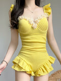 Wow 2026 New Triangle Conjoined Swimsuit Female Shade Thin Beach Resort Hot Spring Swimsuit Swimsuit