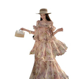 2026 High-Grade Niche Design Feel Purple Smoke Radish French Holiday Fish Thread Shredded Snowflake Slings Slings And Slings Dress Super Fairy