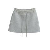 Vintage Casual Sports Gray Skirt Women Black A-Character Skirt Skirt Skirt With Hip Skirt