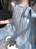 Holiday Wind Seaside Necromanite Hanging Neck Doll Dress Woman New Summer Gold Temperament Dress