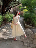Broken Vest Sling Dress 2025 Spring And Summer New Popular Wear French Waist-Length Dress