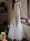 Picking Up The New Chinese Style Of The New Chinese Style Dye Nail Embroidered Dress 2025 New Summer Beautiful Long Yarn Skirt
