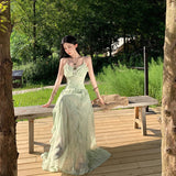2025 Wizard Of Oz Adjustable Sling Dress Folded Fairy Resort Dress With Chest Cushion