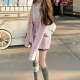 Milk Fragrant Little Baby Fried Chicken Love ~ Heavy Industry Tight Knit Warm Knitting Big Shirt Coat Girl Spring