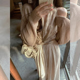 You Half-Summer Cardigan Tiansi Flax Hollow Weaving Method ~ Design Sense Of Small Group Long Sleeves Outside Shawl Shawl Shawl