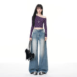 2026 New | Vintage | Pressing And Folding Process | Low-Rise Loose Broad-Legged Jeans