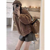 Lamb Wool Coat Woman 2025 Autumn And Winter Short Version Of Korean Version Of Long-Sleeved Imitation Lamb Velvet Jacket