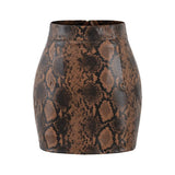 Light Luxury Texture Snake-Shaped Leather High-End Skirt High-Rise Thin Wild Python Retro Temperament A Short Skirt