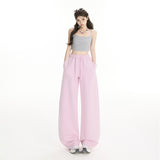 YC& Vintage High- Waist Loose Legs Drawn Rope Tight Waist-Hanging Scissors Trousers Women's Spring And Summer