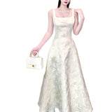 2026 New Summer Female Embroidery Wedding Dress Retro Temperament Slim Slimming Birthday Dress