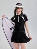 Wow New Edgy Sport Split Swimsuit Fashion Tennis Style Student Skirt Flat Angle Swimming Suit Bolisi 2570