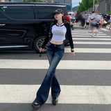 YC& Vintage Hottie Low-Rise Tiberating Autumn Horned Pants Jeans Women & Long Pants