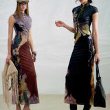New Chinese Fainting Retro Chic Design Unique Exquisite And Beautiful Print Dress Women's New Summer Dress