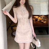 Love And Spirit Temperament To Accept Waist Of Female Lace Dress Female Flying Sleeve Famous Commuting Long Temperament Commuting