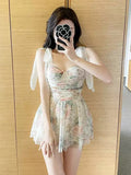 Strict New Strapped With Ajoint Swimsuit Female Senior Fairy Swimsuit Fashion Bubble Hot Spring Swimsuit