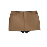 Hottie Low-Rise One-Buckle Striped Hip Skirt Spring And Summer New Self-Resistant Walk Short Skirt Mini Skirt