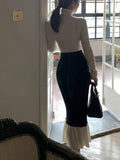 Short Skirt Women Autumn And Winter Wool Knitted Skirt Bottom Hair Line Ponum 100 Fold High Waist A Word Umbrella Small Skirt Spring Skirt
