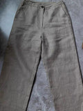 2025 Summer New Korean Wearing Small High-Waisted Casual Gray Nine-Point Straight Trousers