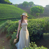 Beautiful Splicing Big-Lup With Lace Strapped Lace Dress Pure Desire Holiday Elegant Fairy Show Skinny Dress Girl Summer