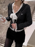 It's Hard Not To Love The Sailor's Collar, The Five-Color Double-Opened Zipper Striped Knitted Top